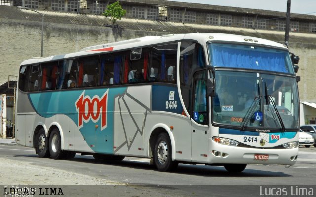 Auto Viação 1001 2414 na cidade de Rio de Janeiro, Rio de Janeiro, Brasil, por Lucas Lima. ID da foto: 3682421.