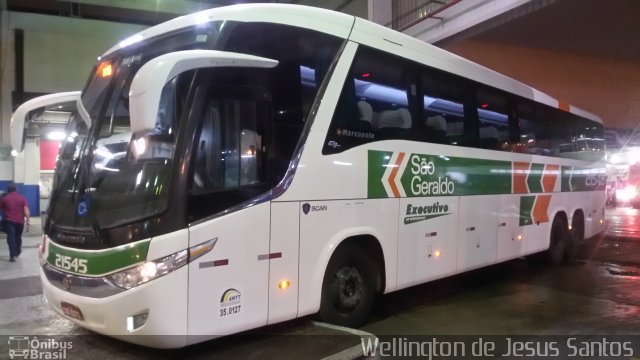 Cia. São Geraldo de Viação 21565 na cidade de Rio de Janeiro, Rio de Janeiro, Brasil, por Wellington de Jesus Santos. Número da foto: #3683953.