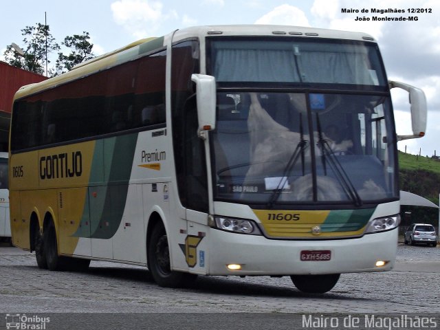 Empresa Gontijo de Transportes 11605 na cidade de João Monlevade, Minas Gerais, Brasil, por Mairo de Magalhães. ID da foto: 3683484.