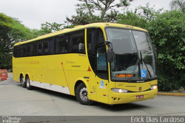 Viação Itapemirim 5867 na cidade de São Paulo, São Paulo, Brasil, por Erick Dias. Número da foto: #3684807.