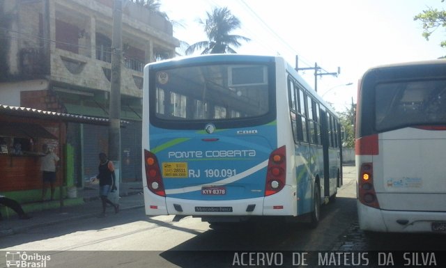 Viação Ponte Coberta RJ 190.091 na cidade de Rio de Janeiro, Rio de Janeiro, Brasil, por Mateus da Silva Nascimento Palmeira. Número da foto: #3687212.