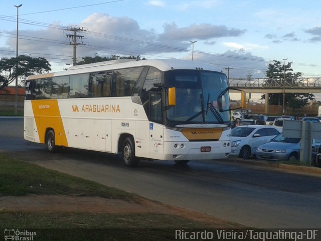 Viação Araguarina 10615 na cidade de Taguatinga, Distrito Federal, Brasil, por Ricardo Vieira. ID da foto: 3686566.