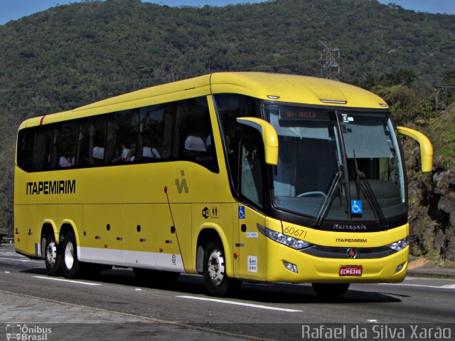 Viação Itapemirim 60671 na cidade de Petrópolis, Rio de Janeiro, Brasil, por Rafael da Silva Xarão. Número da foto: #3687474.