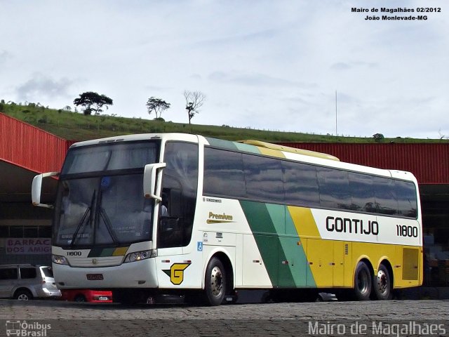 Empresa Gontijo de Transportes 11800 na cidade de João Monlevade, Minas Gerais, Brasil, por Mairo de Magalhães. ID da foto: 3686252.