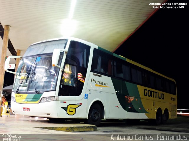 Empresa Gontijo de Transportes 12100 na cidade de João Monlevade, Minas Gerais, Brasil, por Antonio Carlos Fernandes. Número da foto: #3686047.