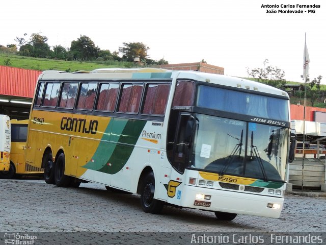 Empresa Gontijo de Transportes 15490 na cidade de João Monlevade, Minas Gerais, Brasil, por Antonio Carlos Fernandes. ID da foto: 3688198.