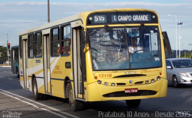 Viação Grande Vitória 13118 na cidade de Vitória, Espírito Santo, Brasil, por Cristiano Soares da Silva. ID da foto: 3689063.