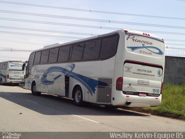 Princesa D'Oeste Fretamento e Turismo 1510 na cidade de Sorocaba, São Paulo, Brasil, por Weslley Kelvin Batista. ID da foto: 3689369.