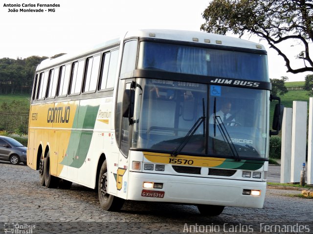 Empresa Gontijo de Transportes 15570 na cidade de João Monlevade, Minas Gerais, Brasil, por Antonio Carlos Fernandes. ID da foto: 3690176.