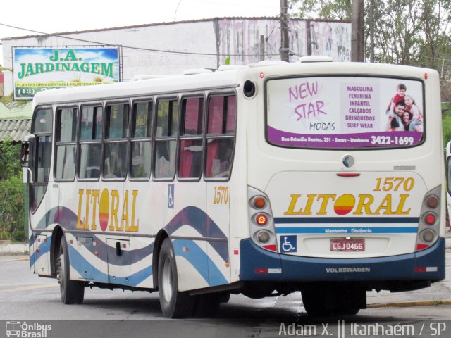 Viação Litoral Sul 1570 na cidade de Itanhaém, São Paulo, Brasil, por Adam Xavier Rodrigues Lima. Número da foto: #3690566.
