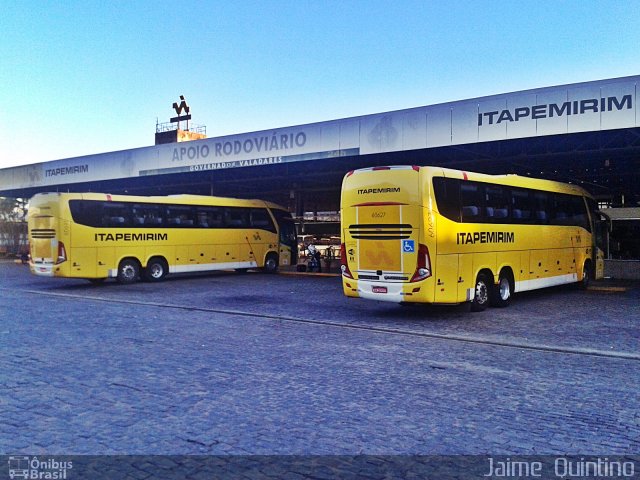 Viação Itapemirim 60627 na cidade de Governador Valadares, Minas Gerais, Brasil, por Jaime  Quintino. ID da foto: 3692398.