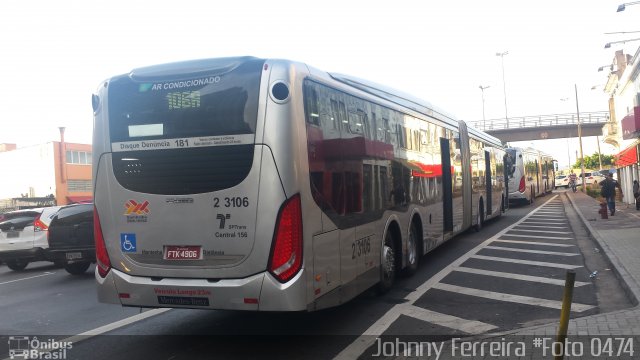 Sambaíba Transportes Urbanos 2 3106 na cidade de São Paulo, São Paulo, Brasil, por Johnny Ferreira. ID da foto: 3692308.