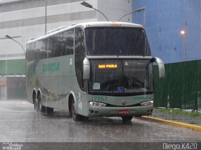 Viação Garcia 7757 na cidade de São Paulo, São Paulo, Brasil, por Diego K420 . Número da foto: #3744075.