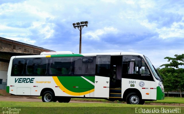 Verde Transportes 3501 na cidade de Cuiabá, Mato Grosso, Brasil, por Eduardo Benetti . Número da foto: #3743245.