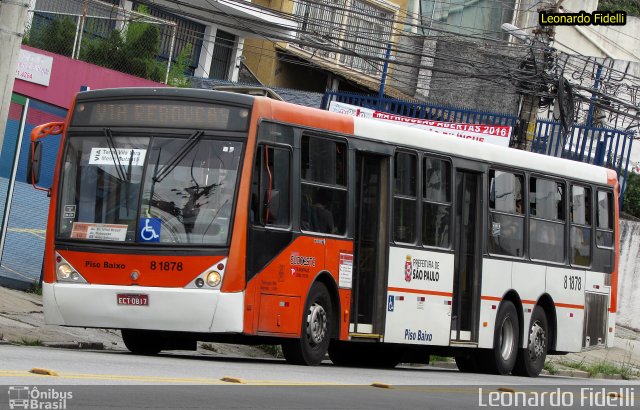 TRANSPPASS - Transporte de Passageiros 8 1878 na cidade de São Paulo, São Paulo, Brasil, por Leonardo Fidelli. ID da foto: 3742434.