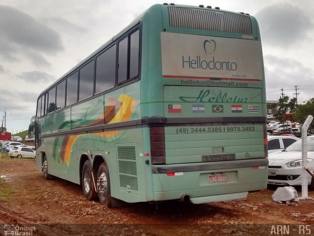 Hellotur – Transportes Hello 2627 na cidade de Erechim, Rio Grande do Sul, Brasil, por Alexandre Rodrigo. ID da foto: 3765119.