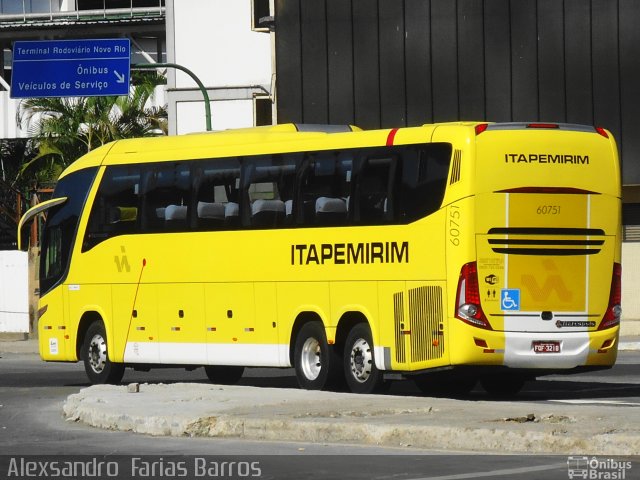 Viação Itapemirim 60751 na cidade de Rio de Janeiro, Rio de Janeiro, Brasil, por Alexsandro  Farias Barros. ID da foto: 3768106.