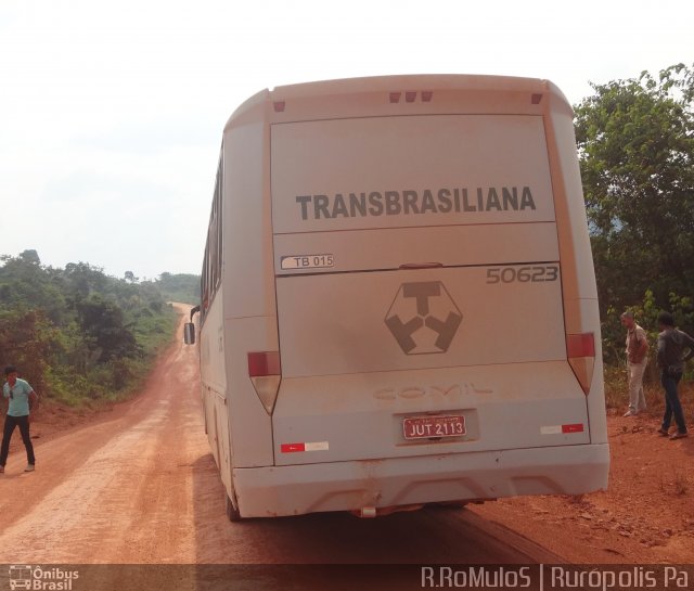 Transbrasiliana Transportes e Turismo 50623 na cidade de Rurópolis, Pará, Brasil, por Romulo de Oliveira Clementino. ID da foto: 3770569.