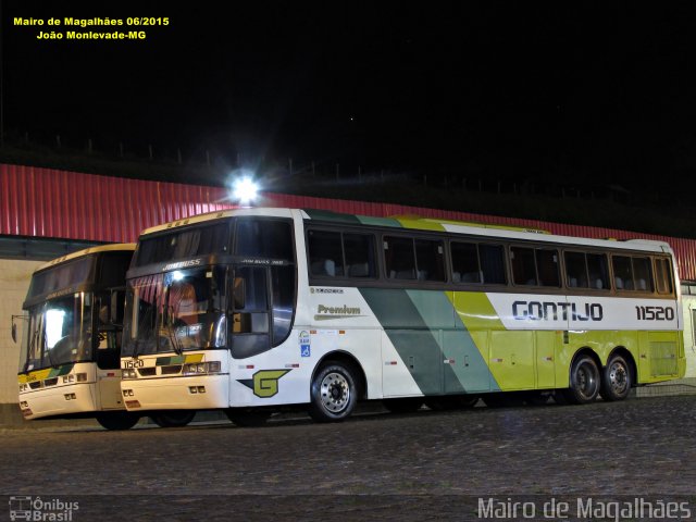 Empresa Gontijo de Transportes 11520 na cidade de João Monlevade, Minas Gerais, Brasil, por Mairo de Magalhães. ID da foto: 3769912.