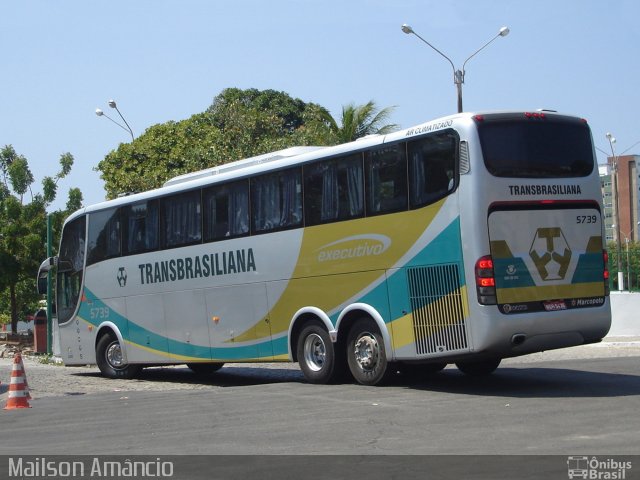 Transbrasiliana Transportes e Turismo 5739 na cidade de Fortaleza, Ceará, Brasil, por Mailson Amâncio. Número da foto: #3770682.