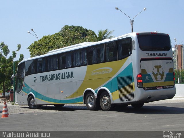 Transbrasiliana Transportes e Turismo 5739 na cidade de Fortaleza, Ceará, Brasil, por Mailson Amâncio. ID da foto: 3770682.