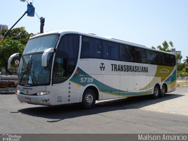 Transbrasiliana Transportes e Turismo 5739 na cidade de Fortaleza, Ceará, Brasil, por Mailson Amâncio. ID da foto: 3770681.