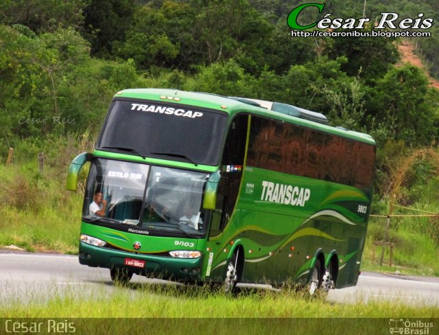 Transcap 9803 na cidade de Caeté, Minas Gerais, Brasil, por César Ônibus. ID da foto: 3770341.