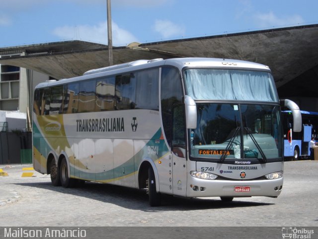 Transbrasiliana Transportes e Turismo 5741 na cidade de Fortaleza, Ceará, Brasil, por Mailson Amâncio. ID da foto: 3770679.