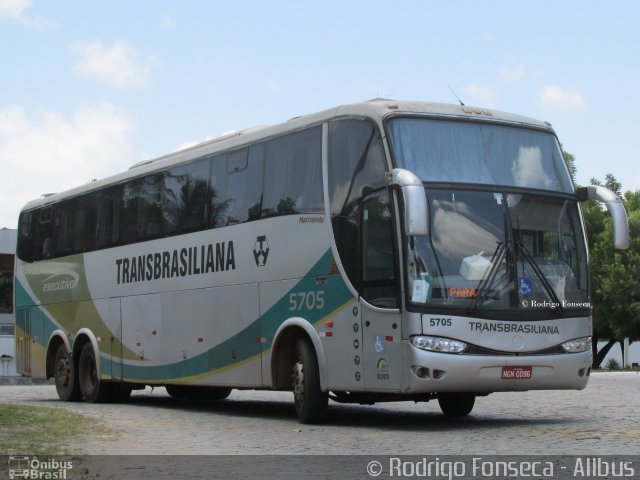 Transbrasiliana Transportes e Turismo 5705 na cidade de Fortaleza, Ceará, Brasil, por Rodrigo Fonseca. ID da foto: 3769087.