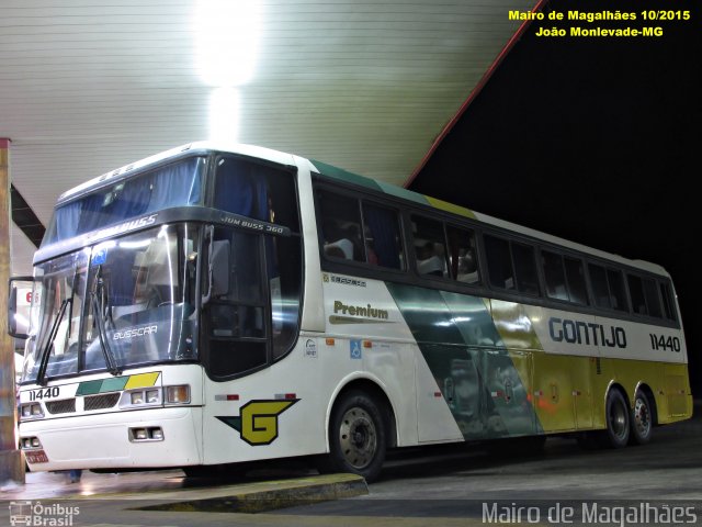 Empresa Gontijo de Transportes 11440 na cidade de João Monlevade, Minas Gerais, Brasil, por Mairo de Magalhães. ID da foto: 3769557.