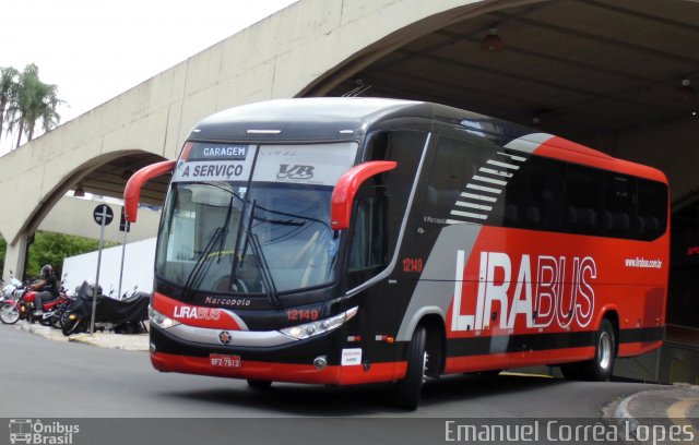 Lirabus 12149 na cidade de São Carlos, São Paulo, Brasil, por Emanuel Corrêa Lopes. Número da foto: #3772663.
