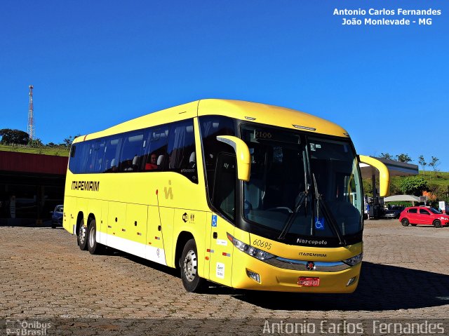 Viação Itapemirim 60695 na cidade de João Monlevade, Minas Gerais, Brasil, por Antonio Carlos Fernandes. Número da foto: #3771297.
