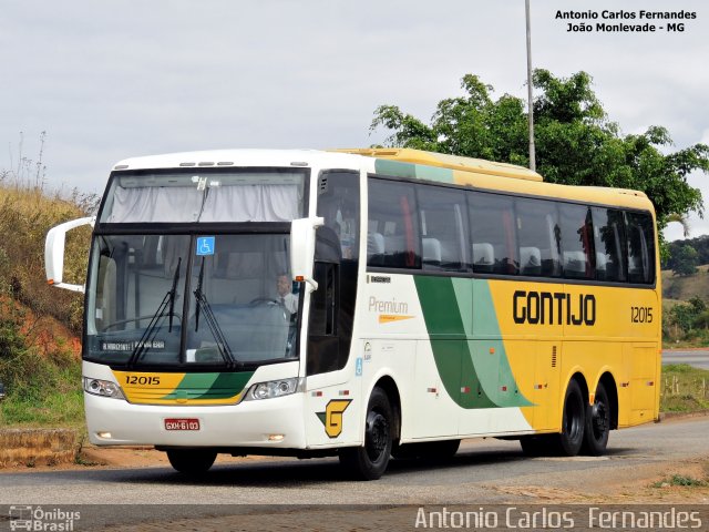 Empresa Gontijo de Transportes 12015 na cidade de João Monlevade, Minas Gerais, Brasil, por Antonio Carlos Fernandes. ID da foto: 3771105.