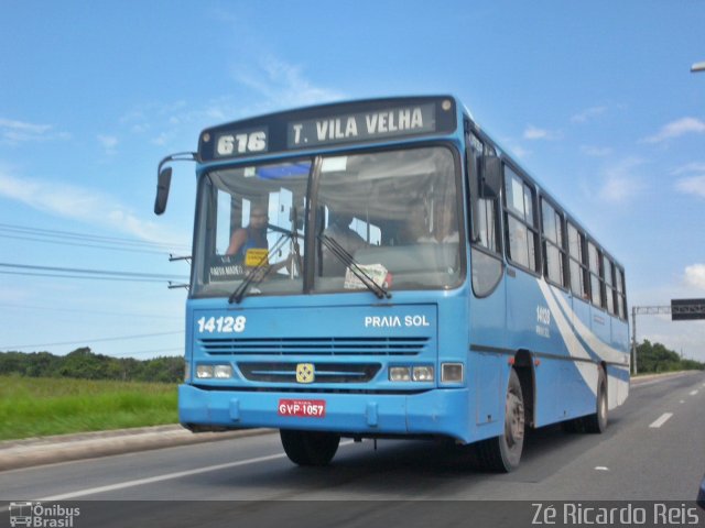 Viação Praia Sol 14128 na cidade de Vila Velha, Espírito Santo, Brasil, por Zé Ricardo Reis. ID da foto: 3773236.