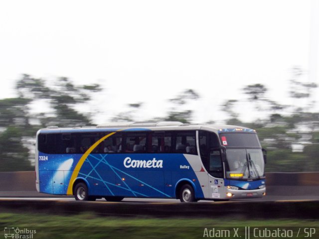 Viação Cometa 7224 na cidade de Cubatão, São Paulo, Brasil, por Adam Xavier Rodrigues Lima. ID da foto: 3773453.