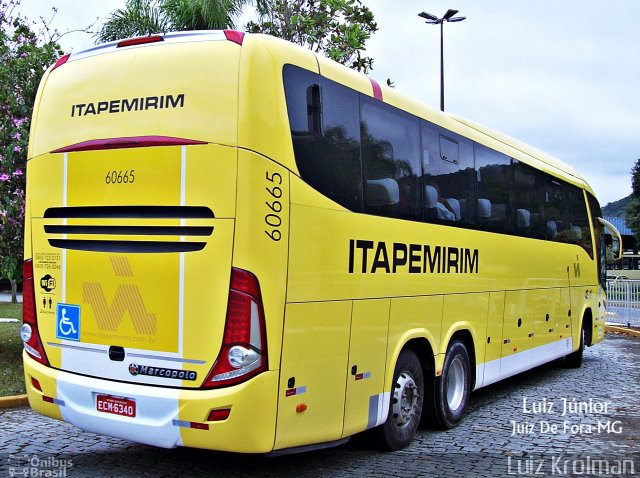 Viação Itapemirim 60665 na cidade de Juiz de Fora, Minas Gerais, Brasil, por Luiz Krolman. ID da foto: 3777158.