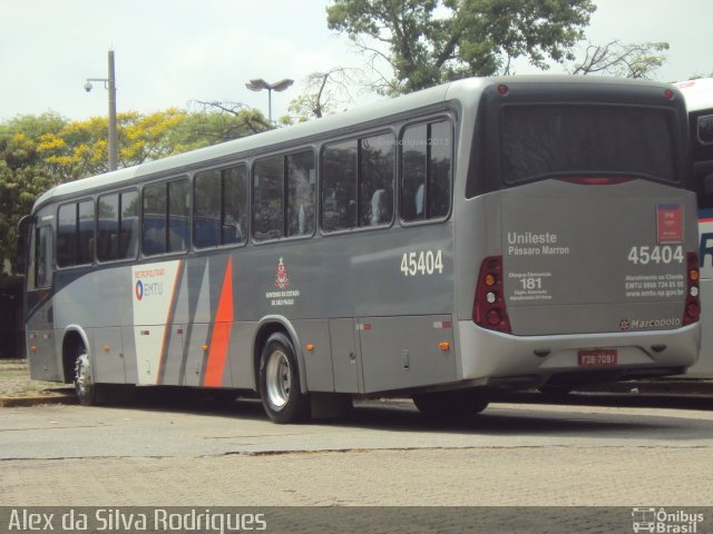 Empresa de Ônibus Pássaro Marron 45404 na cidade de São Paulo, São Paulo, Brasil, por Alex da Silva Rodrigues. ID da foto: 3776999.