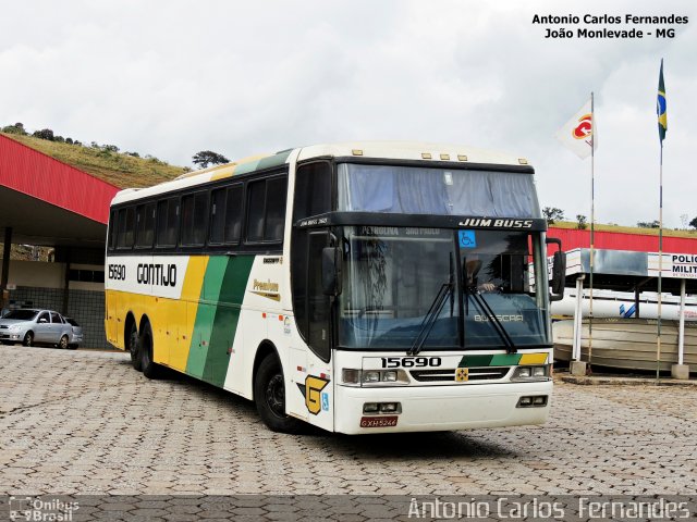 Empresa Gontijo de Transportes 15690 na cidade de João Monlevade, Minas Gerais, Brasil, por Antonio Carlos Fernandes. ID da foto: 3777079.