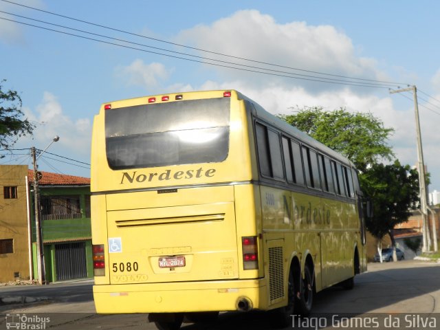 Viação Nordeste 5080 na cidade de Natal, Rio Grande do Norte, Brasil, por Tiago Gomes da Silva. ID da foto: 3775545.