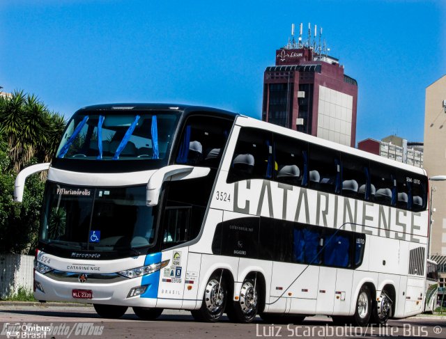 Auto Viação Catarinense 3524 na cidade de Curitiba, Paraná, Brasil, por Luiz Scarabotto . ID da foto: 3777979.