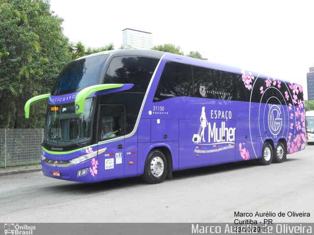 Viação Garcia 21150 na cidade de Curitiba, Paraná, Brasil, por Marco Aurélio de Oliveira. Número da foto: #3779618.