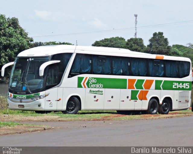 Cia. São Geraldo de Viação 21445 na cidade de Foz do Iguaçu, Paraná, Brasil, por Danilo Marcelo Silva. ID da foto: 3780820.