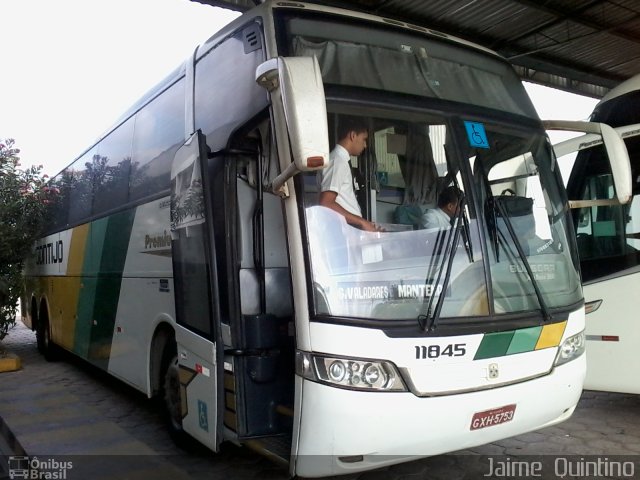 Empresa Gontijo de Transportes 11845 na cidade de Governador Valadares, Minas Gerais, Brasil, por Jaime  Quintino. ID da foto: 3785312.