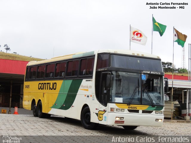 Empresa Gontijo de Transportes 11485 na cidade de João Monlevade, Minas Gerais, Brasil, por Antonio Carlos Fernandes. Número da foto: #3784533.
