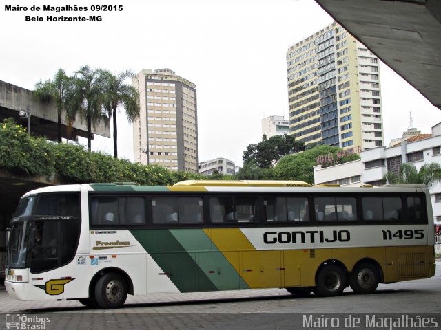 Empresa Gontijo de Transportes 11495 na cidade de Belo Horizonte, Minas Gerais, Brasil, por Mairo de Magalhães. ID da foto: 3784692.