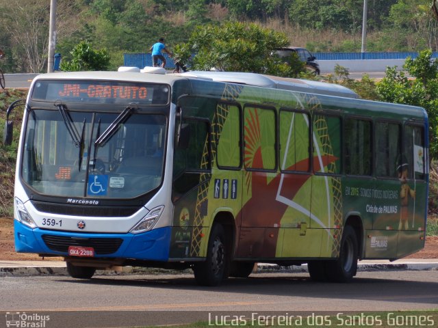 Expresso Miracema 359-1 na cidade de Palmas, Tocantins, Brasil, por Lucas Ferreira dos Santos Gomes. ID da foto: 3746815.