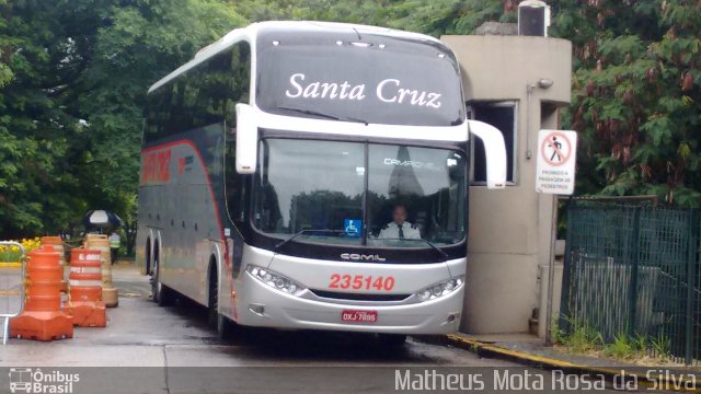 Viação Santa Cruz 235140 na cidade de São Paulo, São Paulo, Brasil, por Matheus Mota Rosa da Silva. ID da foto: 3745799.