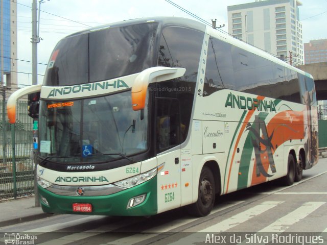 Empresa de Transportes Andorinha 6264 na cidade de São Paulo, São Paulo, Brasil, por Alex da Silva Rodrigues. ID da foto: 3747364.