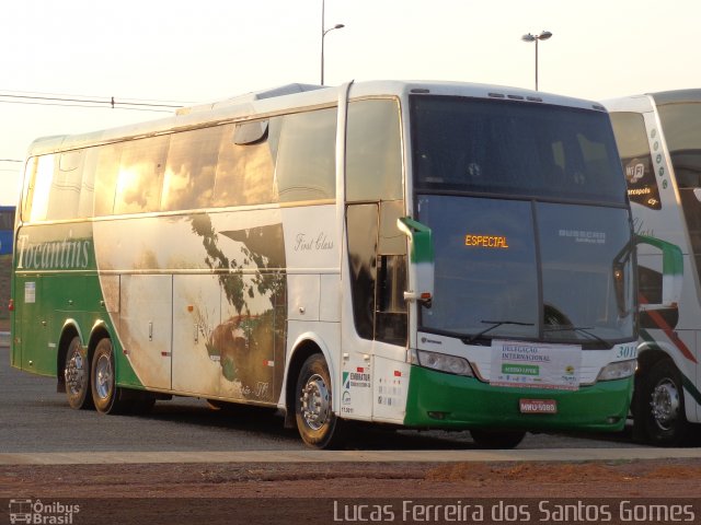 Tocantins Transportes e Turismo 3011 na cidade de Palmas, Tocantins, Brasil, por Lucas Ferreira dos Santos Gomes. ID da foto: 3746913.