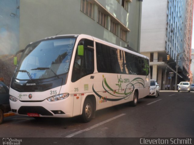 Via Certa Transportes e Turismo 315 na cidade de Santa Maria, Rio Grande do Sul, Brasil, por Cleverton Schmitt. ID da foto: 3787860.